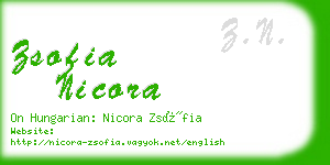 zsofia nicora business card